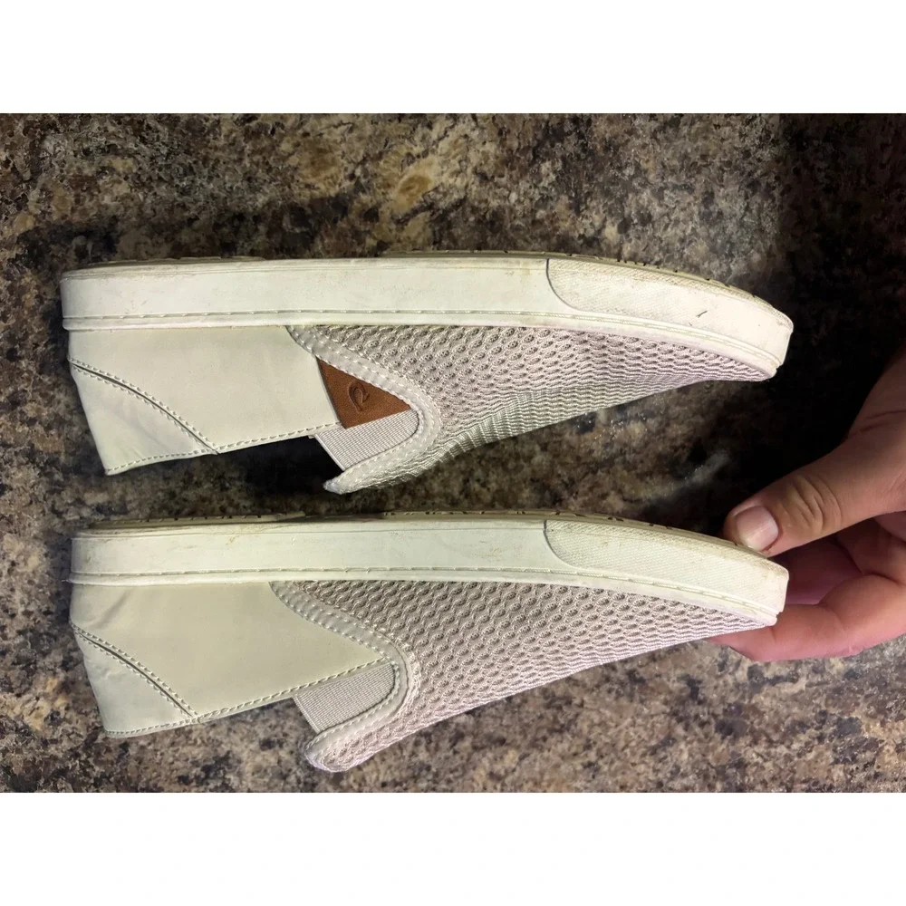 Olukai Pehuea Womens Mesh Slip On Sneakers Pale Grey 20271-2020 Size 9.5